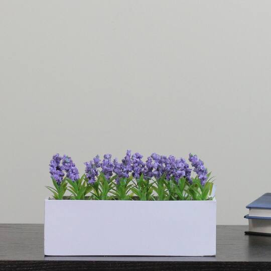 4" Artificial Purple Flowering Lavender Plant Decoration